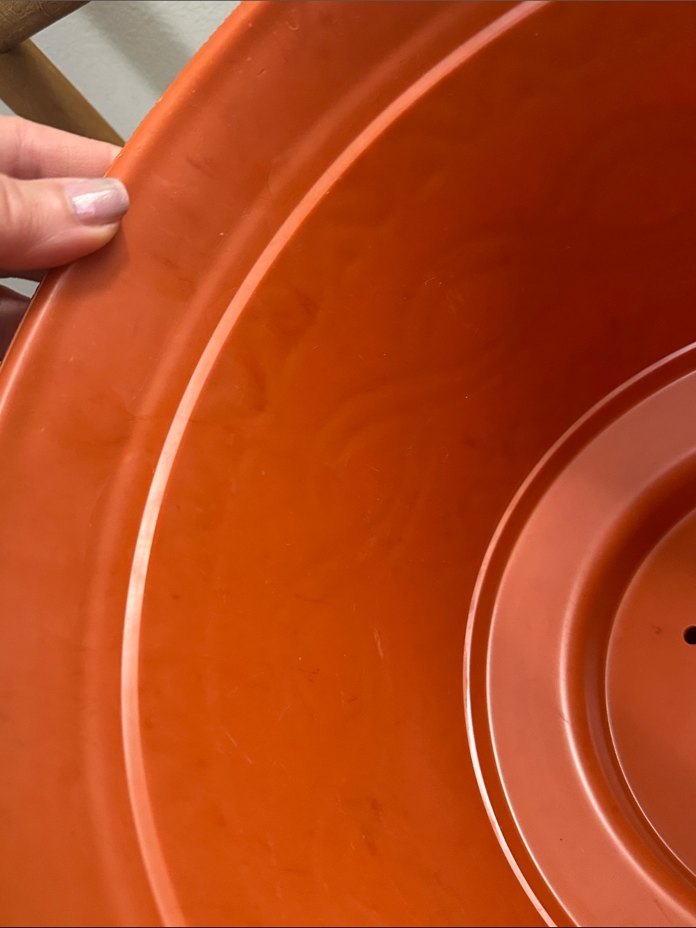 Vintage LAWNWARE TWO•IN•ONE Plastic Planter Reversible Saucer Terracotta Tone - Picture 15 of 17